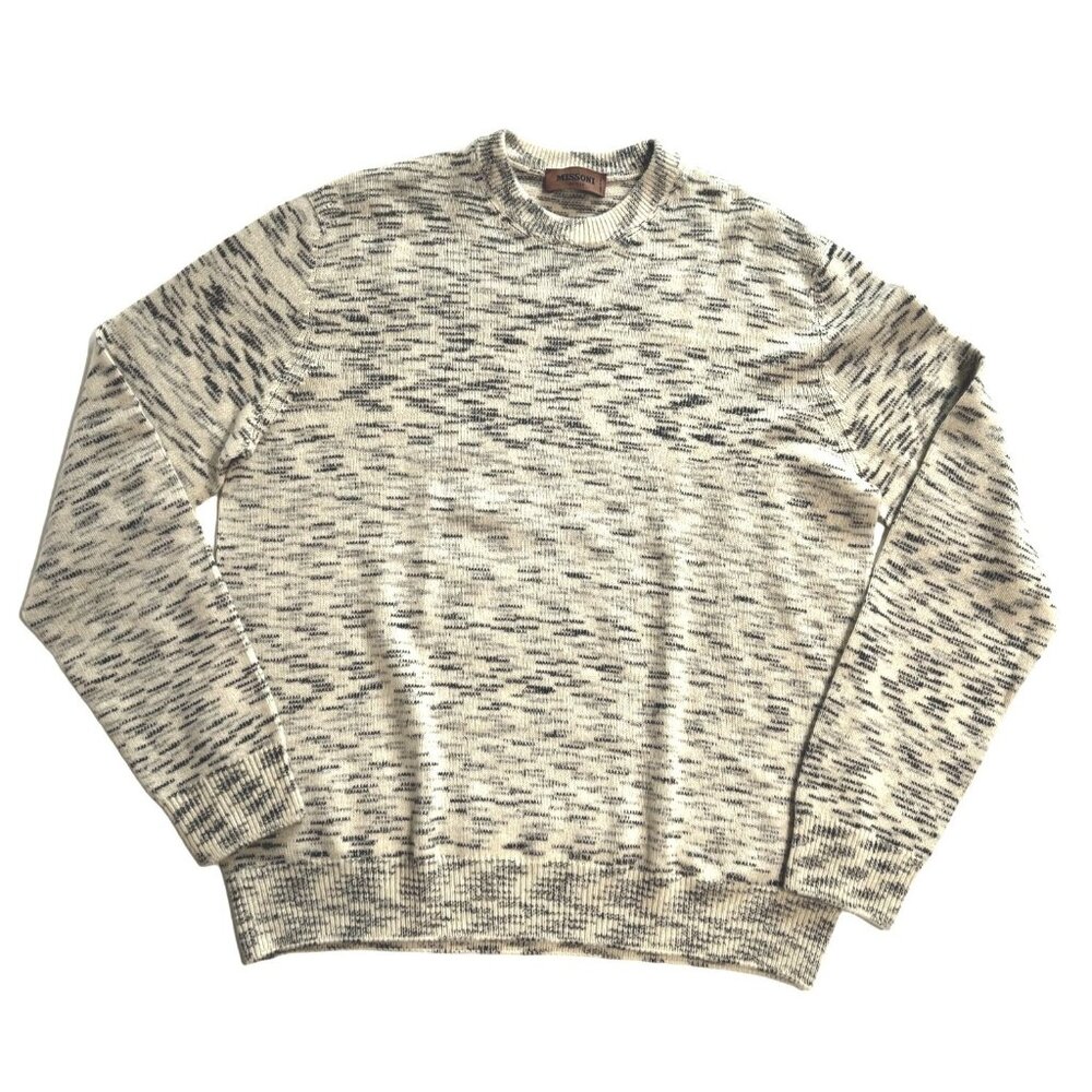 Missoni Knitted Zigzag Jumper Sweater in Cream